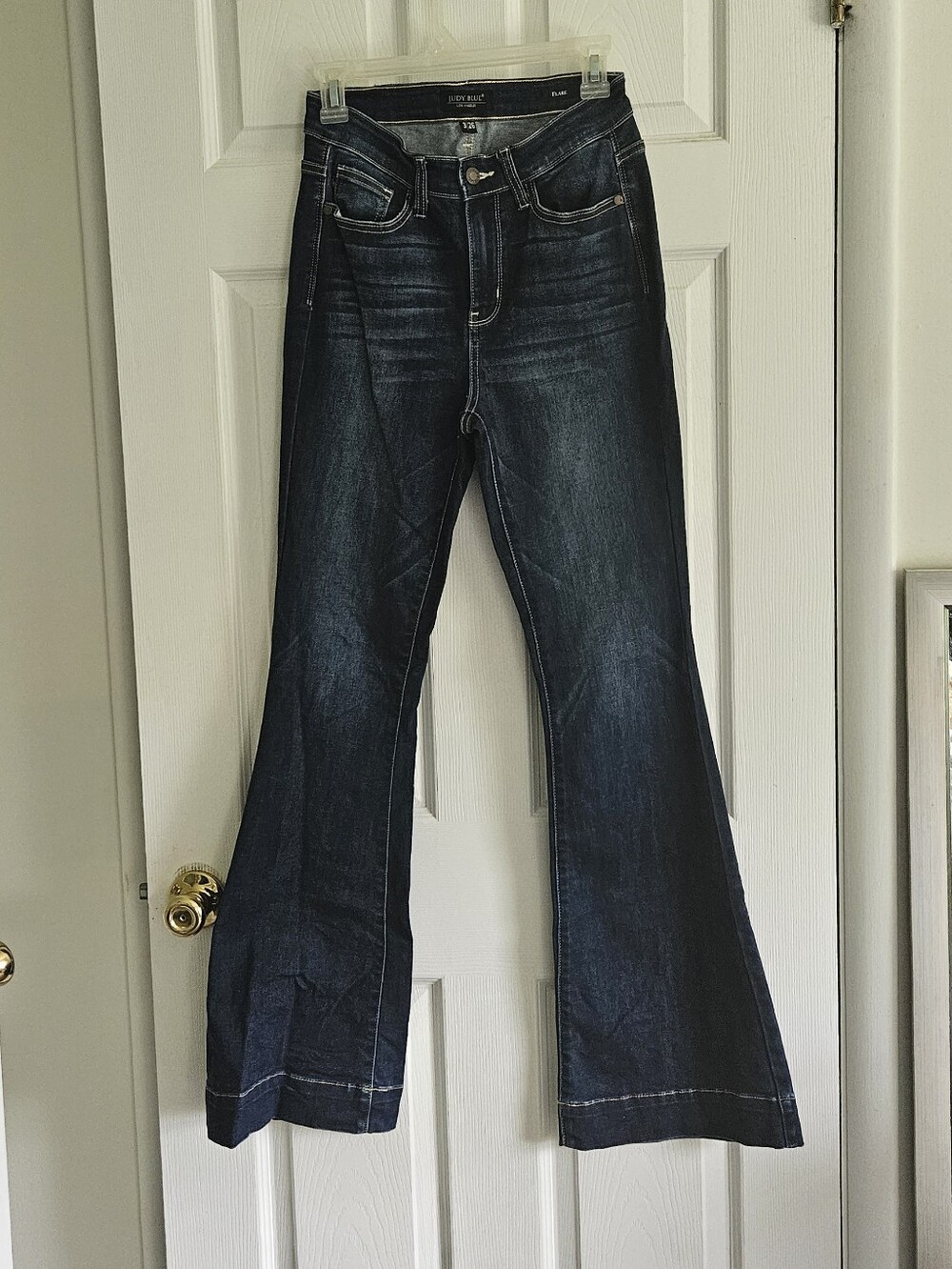 Women’s Dark Indigo Flared Jeans - Judy Blue 3/26 X 33 - Picture 1 of 3